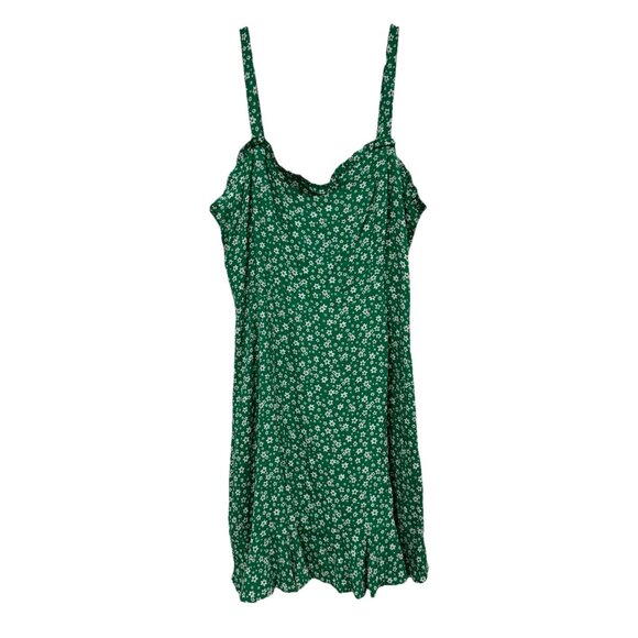 Women’s The Dress Forum Green Floral Dress Size Large L Spring Summer - Picture 4 of 9